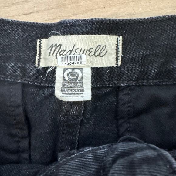 Madewell Black Super Wide Leg Jeans SIZE 30 Long Trouser Work Casual Denim $148 - Picture 9 of 10